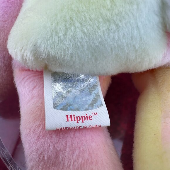 TY BEANIE BABY "HIPPIE" THE TIE-DYED BUNNY RETIRED, ERROR 1998/1999 - Picture 7 of 9